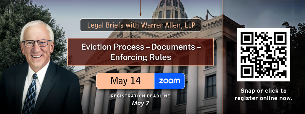 Legal Briefs with Warren Allen LLP - May 14