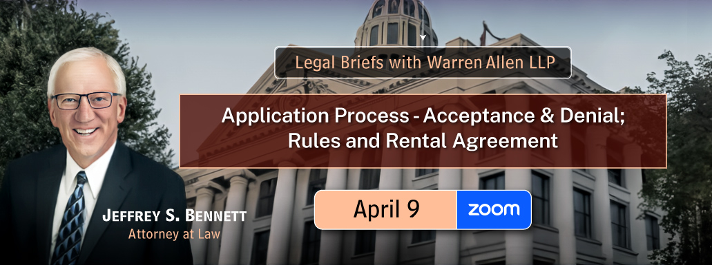 Legal Briefs with Warren Allen LLP - April 9