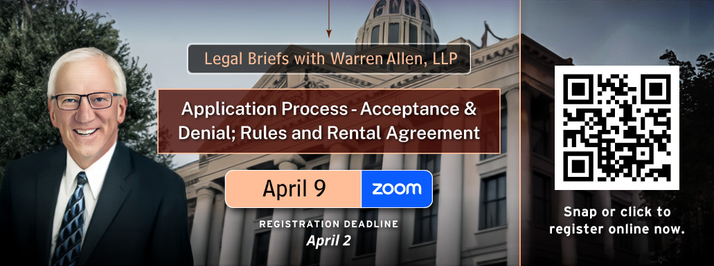 Legal Briefs with Warren Allen LLP - April 9