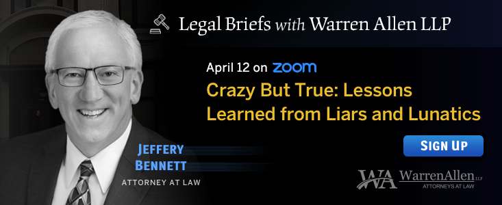  Legal Briefs with Warren Allen LLP