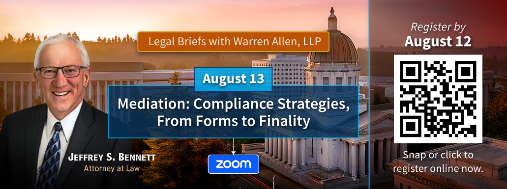 Legal Briefs with Warren Allen LLP - August 12
